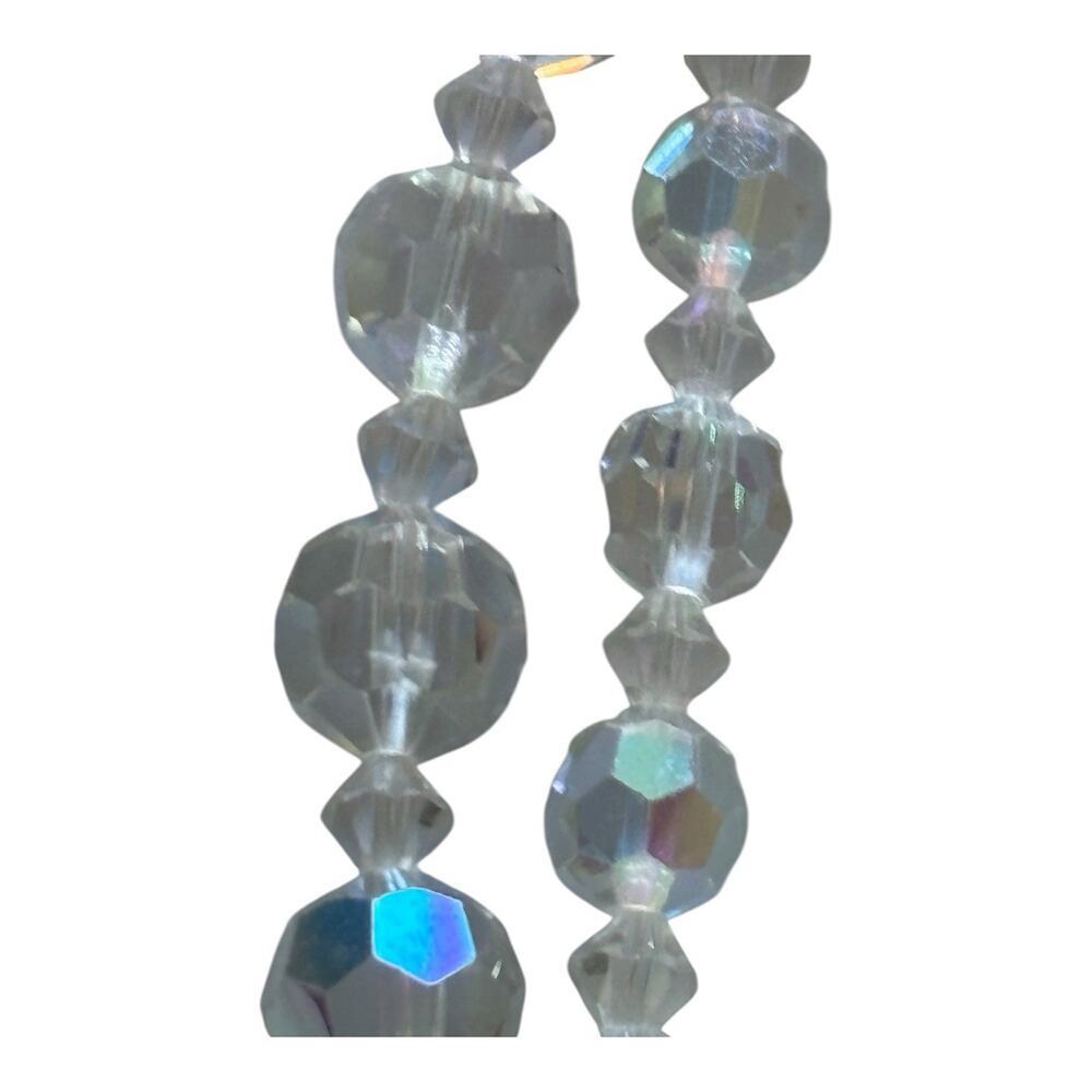 Crystal Aurora Borealis 2 strand Necklace Single strand bracelet set MCM Jewelry - Picture 6 of 11